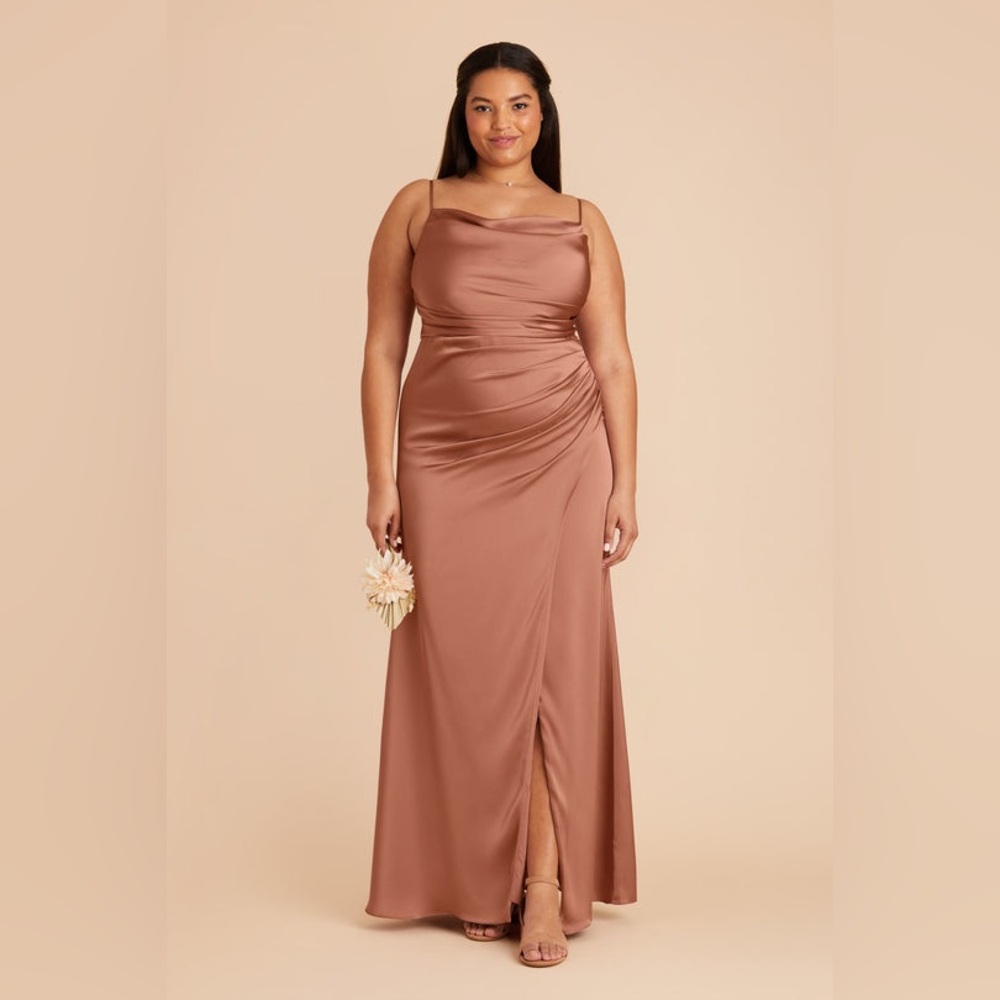Birdie Grey Lydia Matte Satin Dress - Desert Rose